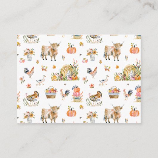 So Thankful for You | Baby Shower Diaper Raffle Informatiekaartje (Achterkant)