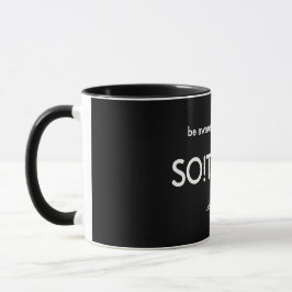 SO!Trouble logo en slogan op zwart Mok