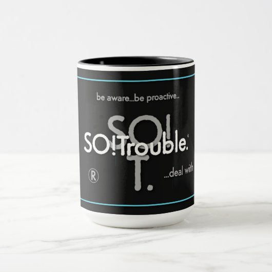 SO!Trouble logo's en slagzinnen  Mok (Midden)