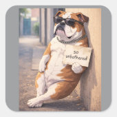 So Unbothered Dog Sticker – Calm Confidence, No Ex (Voorkant)