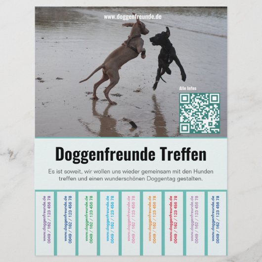 So verkaufen Sie Dane Welpen farbigen Flyer (Voorkant)