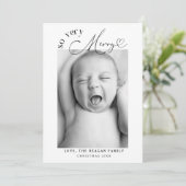 So Very Merry Christmas White Birth  Aankondiging (Staand voorkant)