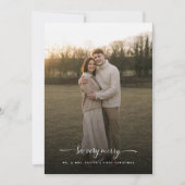 So Very Merry Newlywed First Christmas Photo Feestdagenkaart (Voorkant)