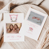 So Very Merry Nutcracker Monogram Crest Feestdagenkaart