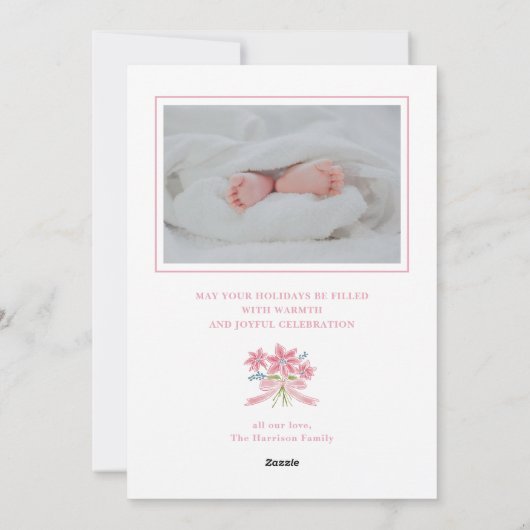 So Very Merry Nutcracker Monogram Crest Feestdagenkaart (Achterkant)