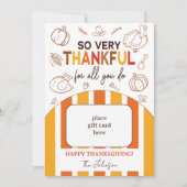 So Very Thankful Fall Thanksgiving Gift Card Holde Kaart (Voorkant)