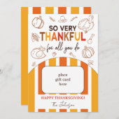 So Very Thankful Fall Thanksgiving Gift Card Holde Kaart (Voorkant / Achterkant)