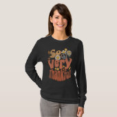 So Very Thankful Thanksgiving Retro Religious Fait T-shirt (Voorkant volledig)
