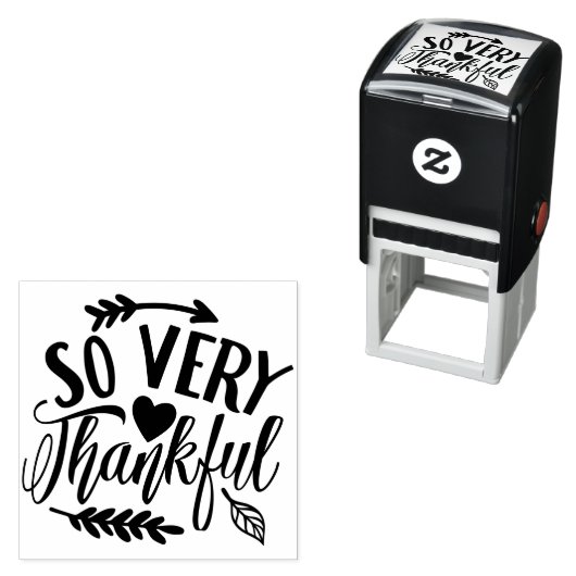 So Very Thankful Typography  Zelfinktende Stempel (In situ)