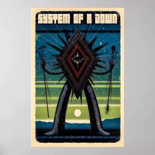 SOAD Poster Mat Kunst Afdruk. System Of A Down (Voorkant)