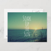 Soak up the Sun Quote Beach Briefkaart (Voorkant / Achterkant)