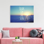 Soak up the Sun Quote Beach Canvas Afdruk (Insitu (Woonkamer))