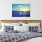 Soak up the Sun Quote Beach Canvas Afdruk (Insitu (Slaapkamer))