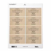 Soap Bar Ingrediënten Lijst Productlabel Sticker (Full Sheet)