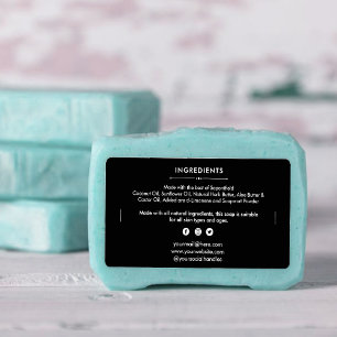 Soap Bar Ingrediënten Lijst Productlabel Sticker
