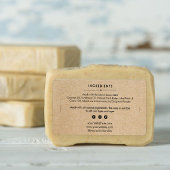 Soap Bar Ingrediënten Lijst Productlabel Sticker