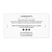 Soap Bar Ingrediënten Lijst Productlabel Sticker (Voorkant)