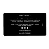 Soap Bar Ingrediënten Lijst Productlabel Sticker (Voorkant)