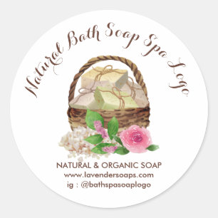 Soap Bath Lavender Spa Handmade Ronde Sticker