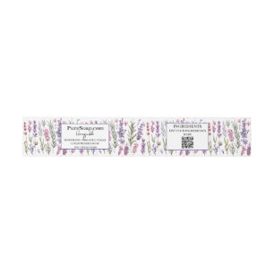 Soap Belly Band Rustic Summer Blossom Lila Uitnodigingen Wikkel