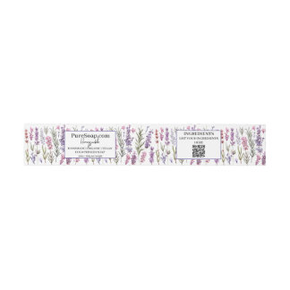 Soap Belly Band Rustic Summer Blossom Lila Uitnodigingen Wikkel