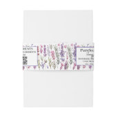 Soap Belly Band Rustic Summer Blossom Lila Uitnodigingen Wikkel (Achterkant Voorbeeld)