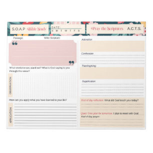 SOAP Bible Study Journal Notitieblok