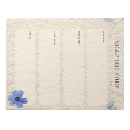 SOAP Bijbelstudie Notitieblok (Voorkant)