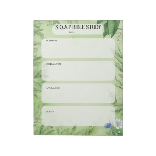 SOAP Bijbelstudienotitieblok Notitieblok (Linkerzijde)