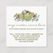 Soap Boutique Green traditioneel Vierkante Visitekaartje (Achterkant)