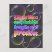 Soap Bubble | broos en kostbaar Briefkaart (Voorkant)