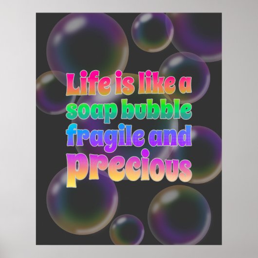 Soap Bubble | broos en kostbaar Poster (Voorkant)