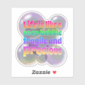 Soap Bubble | broos en kostbaar Sticker (Vel)