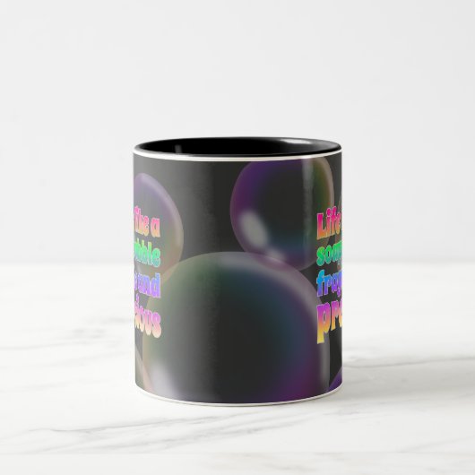 Soap Bubble | broos en kostbaar Tweekleurige Koffiemok (Center)