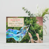 Soap Bubble Party Kaart (Staand voorkant)