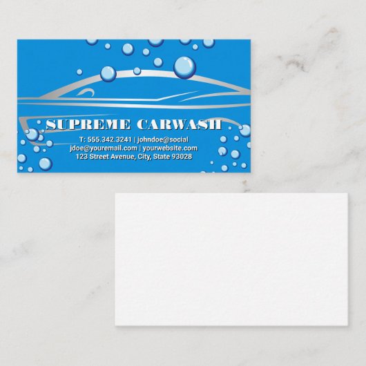 Soap Bubbles | Achtergrond auto-sportauto Visitekaartje (Voorkant / Achterkant)