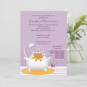 Soap Bubbles Baby shower Uitnodiging (Staand voorkant)