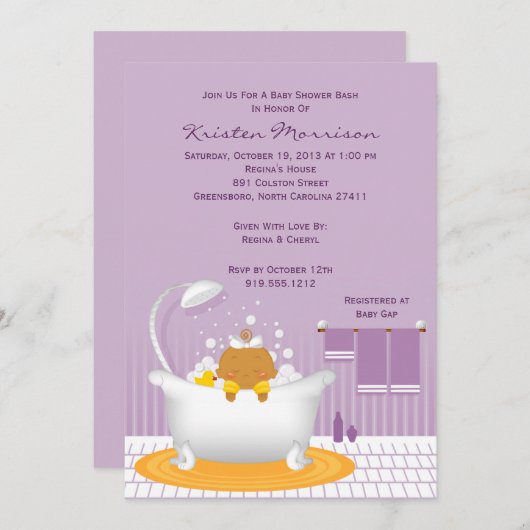 Soap Bubbles Baby shower Uitnodiging (Voorkant / Achterkant)