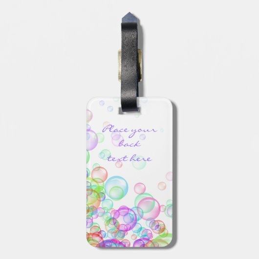 Soap Bubbles Bagagelabel (Achterkant verticaal)