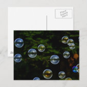 SOAP BUBBLES BLACK ACHTERGROND BUBBLY FOTOGRAPHY D BRIEFKAART (Voorkant / Achterkant)