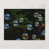 SOAP BUBBLES BLACK ACHTERGROND BUBBLY FOTOGRAPHY D BRIEFKAART (Voorkant)