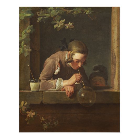 Soap Bubbles, c. 1733-34 (olie op doek) Perfect Poster (Voorkant)