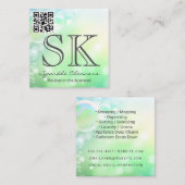 Soap Bubbles Green | QR Scan Label (Voorkant / Achterkant)