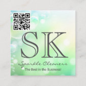Soap Bubbles Green | QR Scan Label (Voorkant)