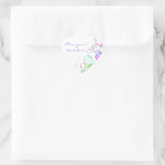 Soap Bubbles Hart Sticker (Tas)