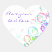 Soap Bubbles Hart Sticker (Voorkant)