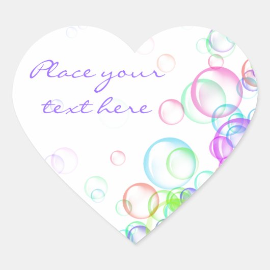 Soap Bubbles Hart Sticker (Voorkant)