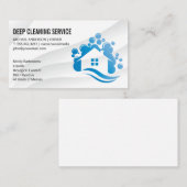 Soap Bubbles House Cleaning Logo Visitekaartje (Voorkant / Achterkant)