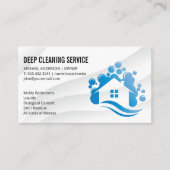 Soap Bubbles House Cleaning Logo Visitekaartje (Voorkant)