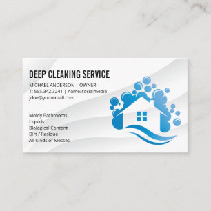 Soap Bubbles House Cleaning Logo Visitekaartje
